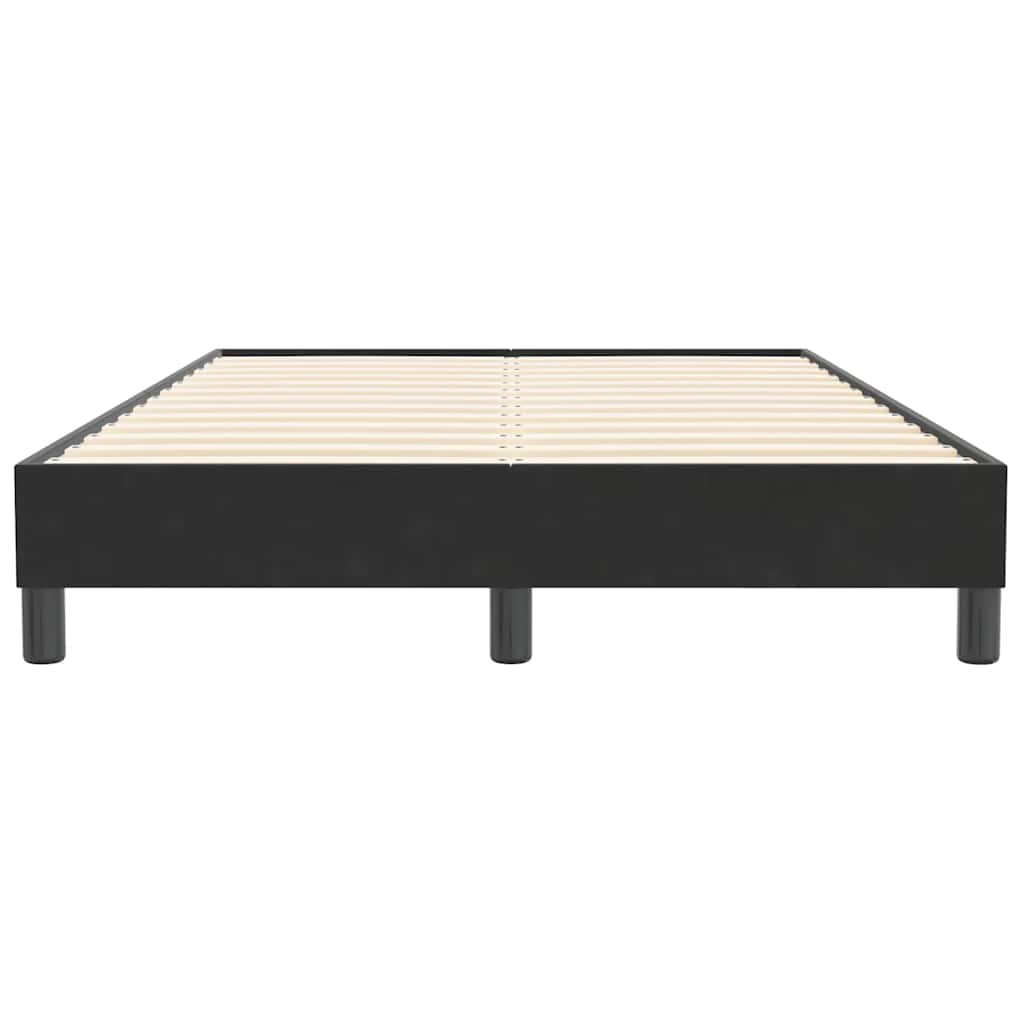 Giroletto a Molle senza Materasso Nero 120x210 cm in Velluto | homemem39