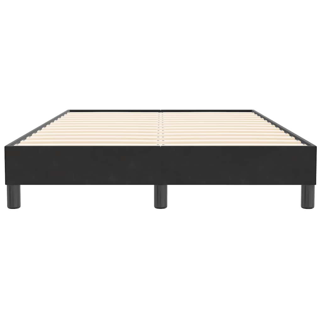 Giroletto a Molle senza Materasso Nero 120x210 cm in Velluto