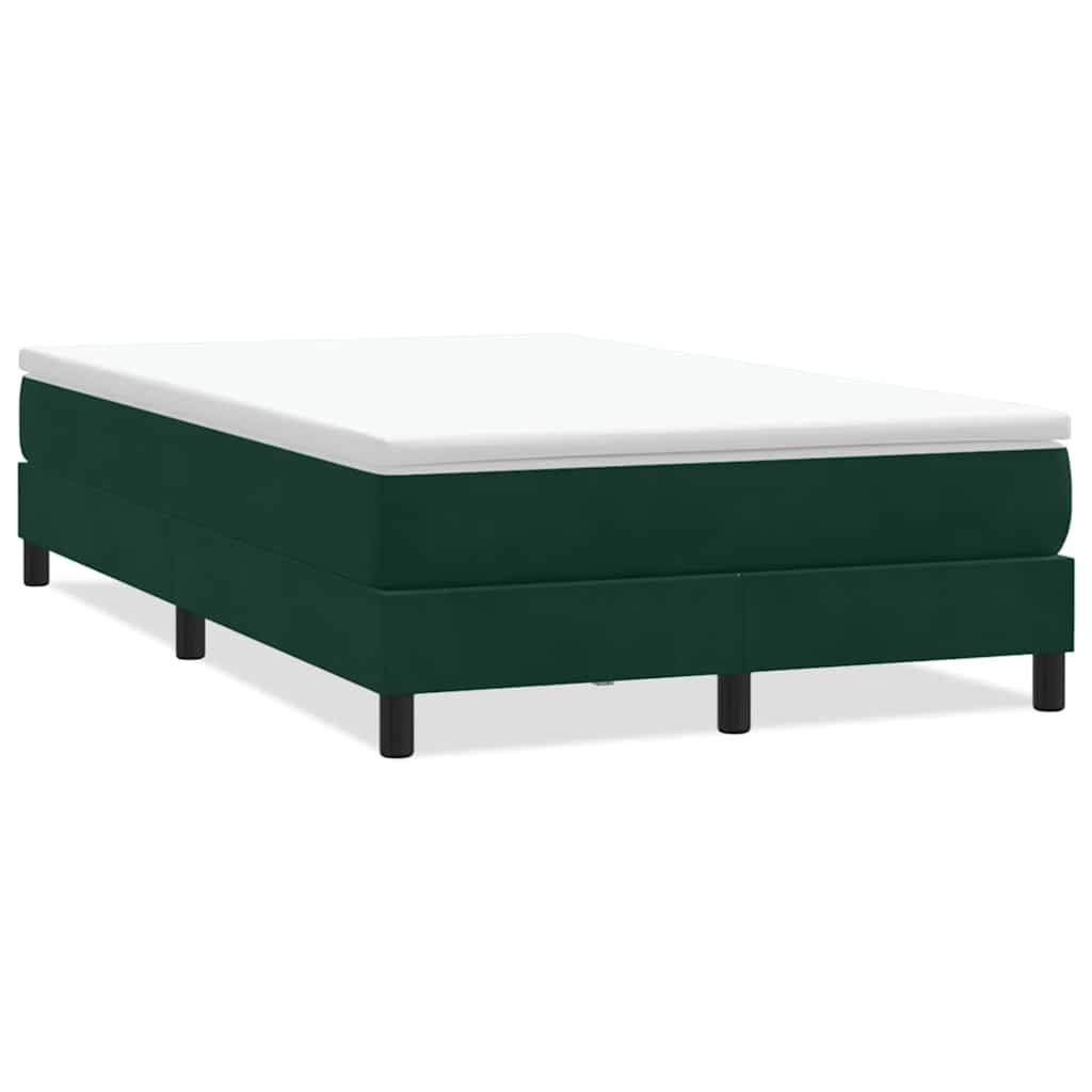 Giroletto a Molle senza Materasso Verde Scuro 120x210cm Velluto | homemem39