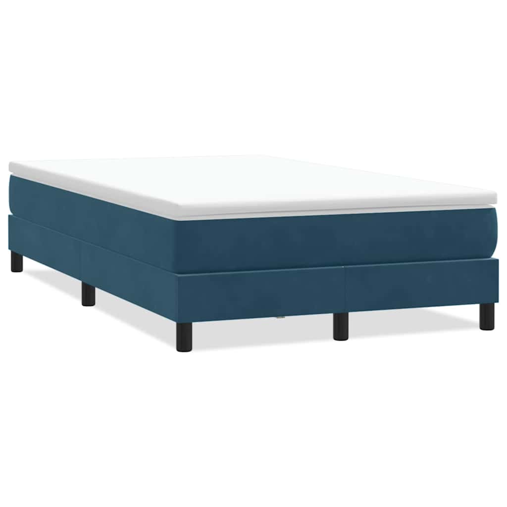 Giroletto a Molle senza Materasso Blu Scuro 120x210 cm Velluto | homemem39