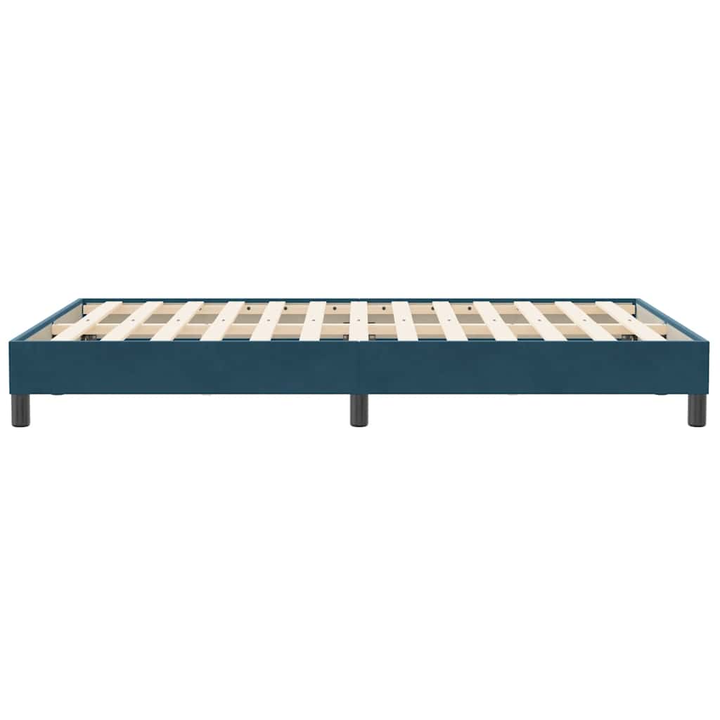 Giroletto a Molle senza Materasso Blu Scuro 120x210 cm Velluto | homemem39