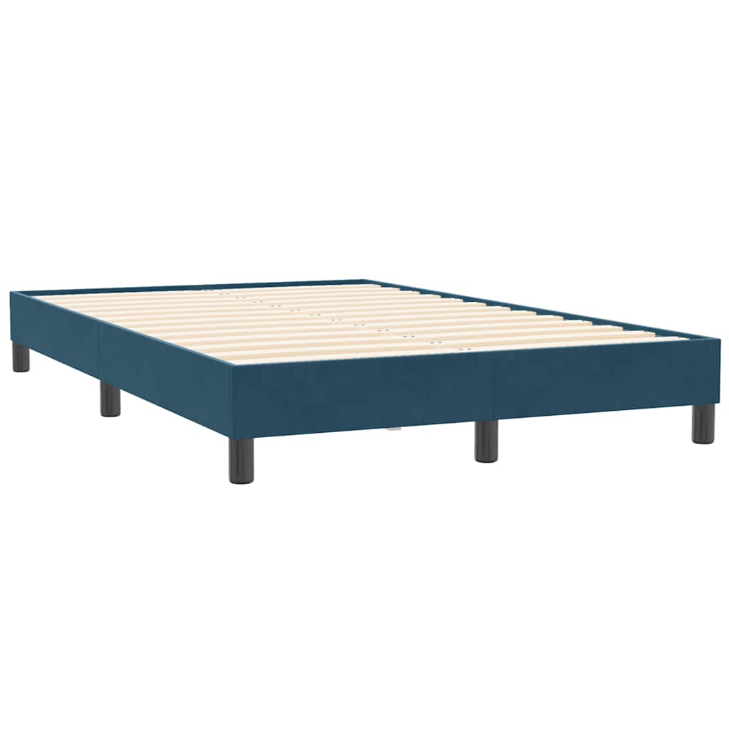 Giroletto a Molle senza Materasso Blu Scuro 120x210 cm Velluto | homemem39