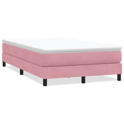 Giroletto a Molle senza Materasso Rosa 120x210 cm in Velluto