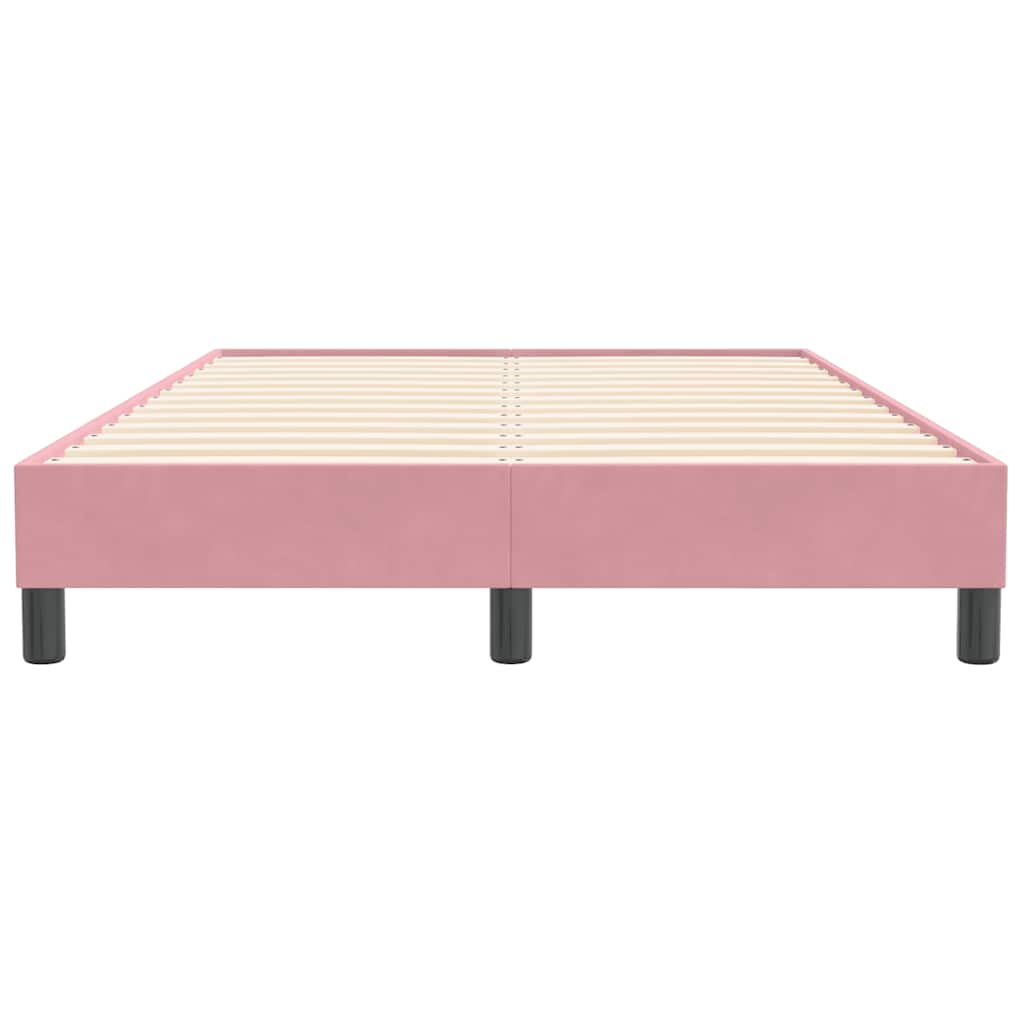 Giroletto a Molle senza Materasso Rosa 120x210 cm in Velluto