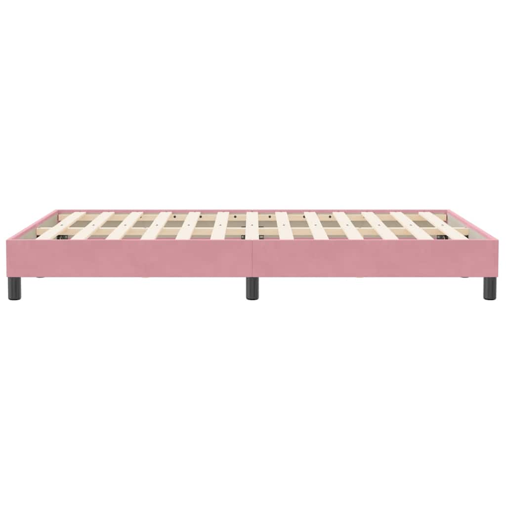 Giroletto a Molle senza Materasso Rosa 120x210 cm in Velluto | homemem39