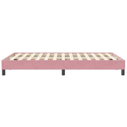 Giroletto a Molle senza Materasso Rosa 120x210 cm in Velluto | homemem39
