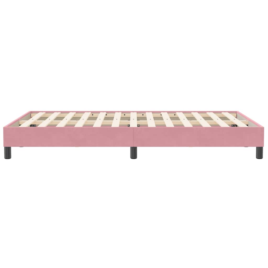 Giroletto a Molle senza Materasso Rosa 120x210 cm in Velluto