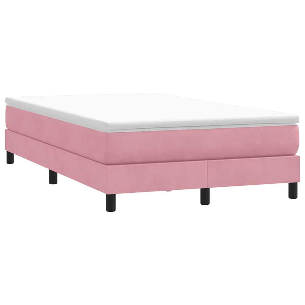 Giroletto a Molle senza Materasso Rosa 120x210 cm in Velluto