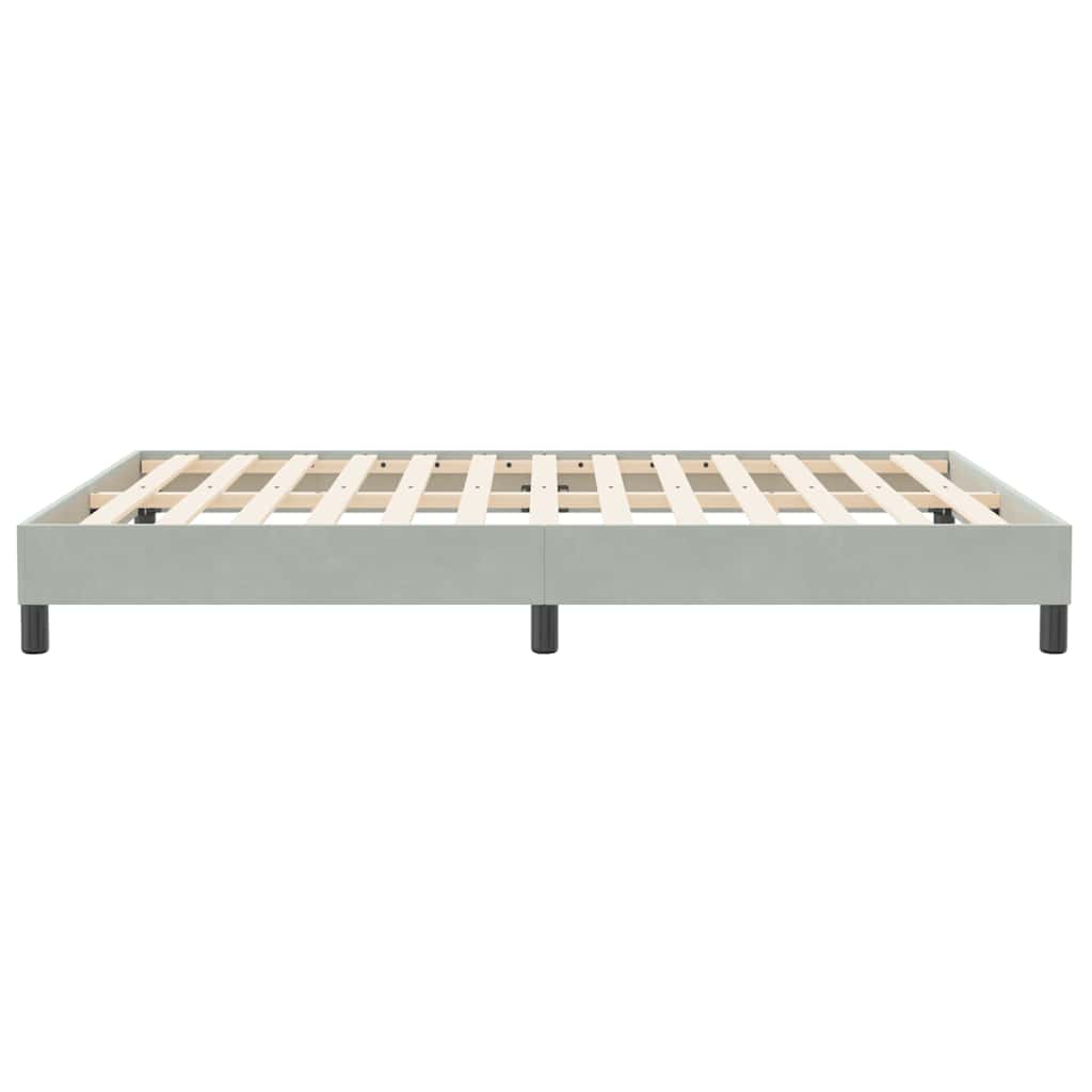 Giroletto Molle senza Materasso Grigio Chiaro 140x210cm Velluto