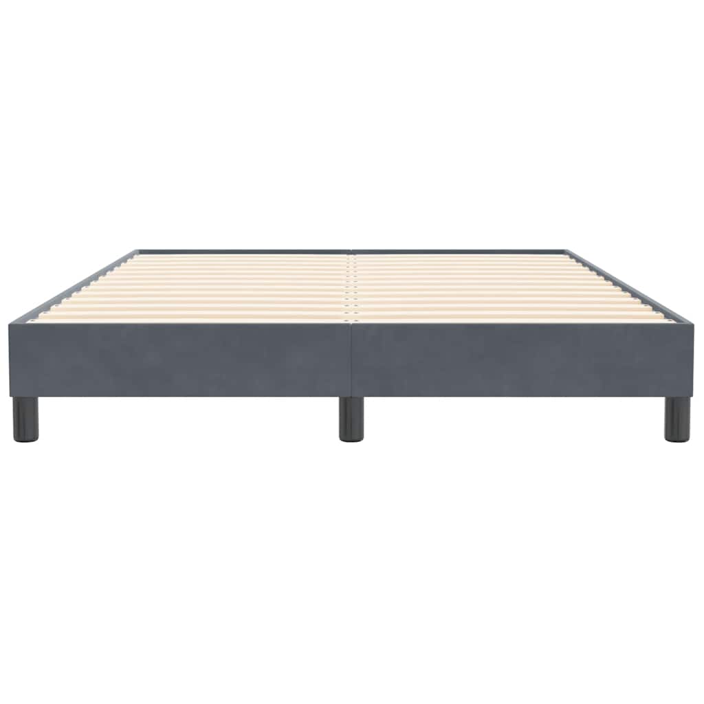 Giroletto Molle senza Materasso Grigio Scuro 140x210 cm Velluto | homemem39