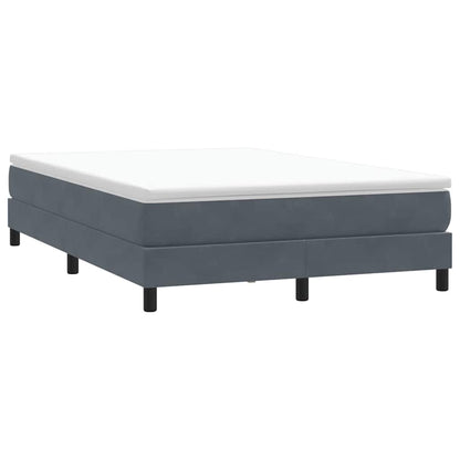 Giroletto Molle senza Materasso Grigio Scuro 140x210 cm Velluto