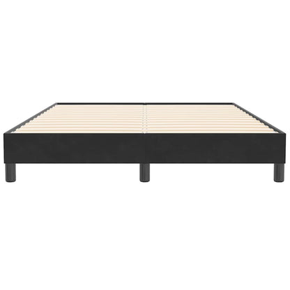 Giroletto a Molle senza Materasso Nero 140x210 cm in Velluto | homemem39