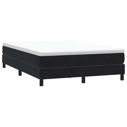 Giroletto a Molle senza Materasso Nero 140x210 cm in Velluto | homemem39