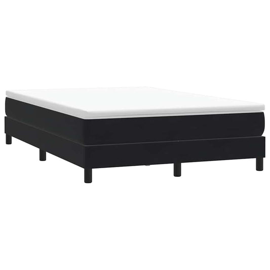 Giroletto a Molle senza Materasso Nero 140x210 cm in Velluto