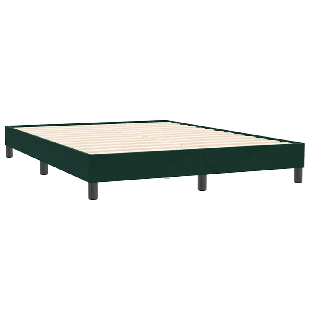 Giroletto a Molle senza Materasso Verde Scuro 140x210cm Velluto | homemem39
