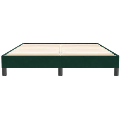 Giroletto a Molle senza Materasso Verde Scuro 140x210cm Velluto | homemem39
