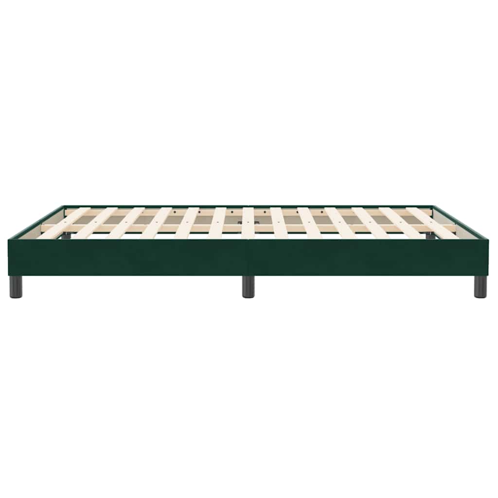 Giroletto a Molle senza Materasso Verde Scuro 140x210cm Velluto | homemem39