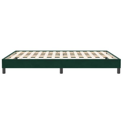Giroletto a Molle senza Materasso Verde Scuro 140x210cm Velluto | homemem39