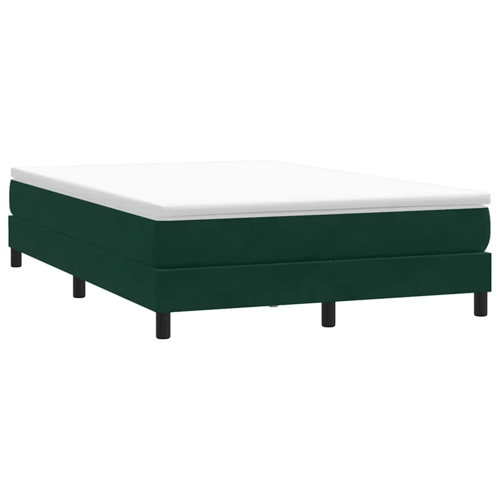 Giroletto a Molle senza Materasso Verde Scuro 140x210cm Velluto | homemem39