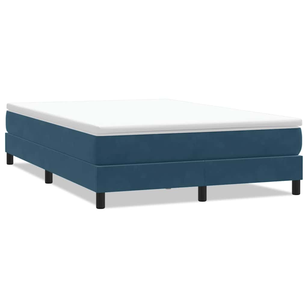 Giroletto a Molle senza Materasso Blu Scuro 140x210 cm Velluto | homemem39