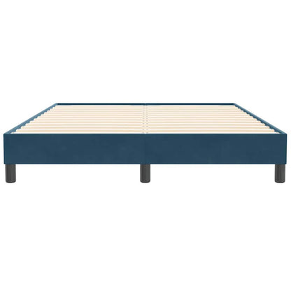 Giroletto a Molle senza Materasso Blu Scuro 140x210 cm Velluto | homemem39