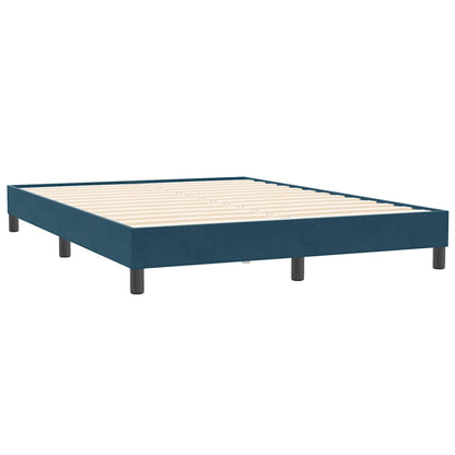Giroletto a Molle senza Materasso Blu Scuro 140x210 cm Velluto | homemem39