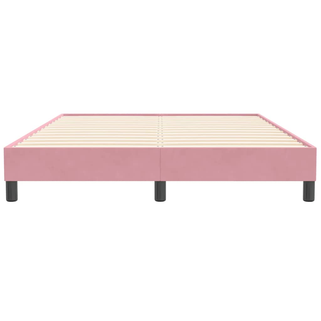 Giroletto a Molle senza Materasso Rosa 140x210 cm in Velluto | homemem39