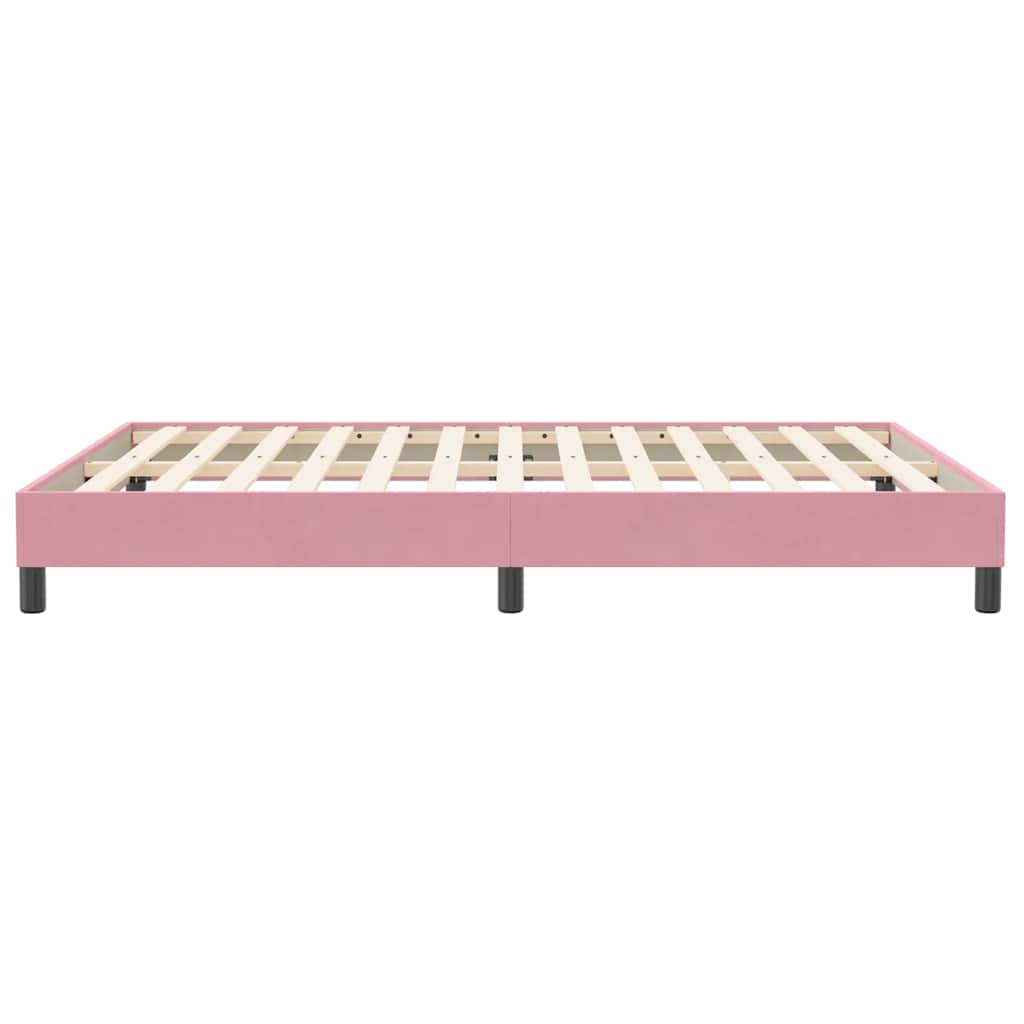 Giroletto a Molle senza Materasso Rosa 140x210 cm in Velluto | homemem39