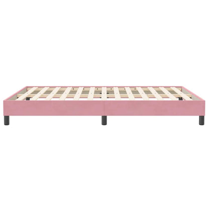 Giroletto a Molle senza Materasso Rosa 140x210 cm in Velluto | homemem39