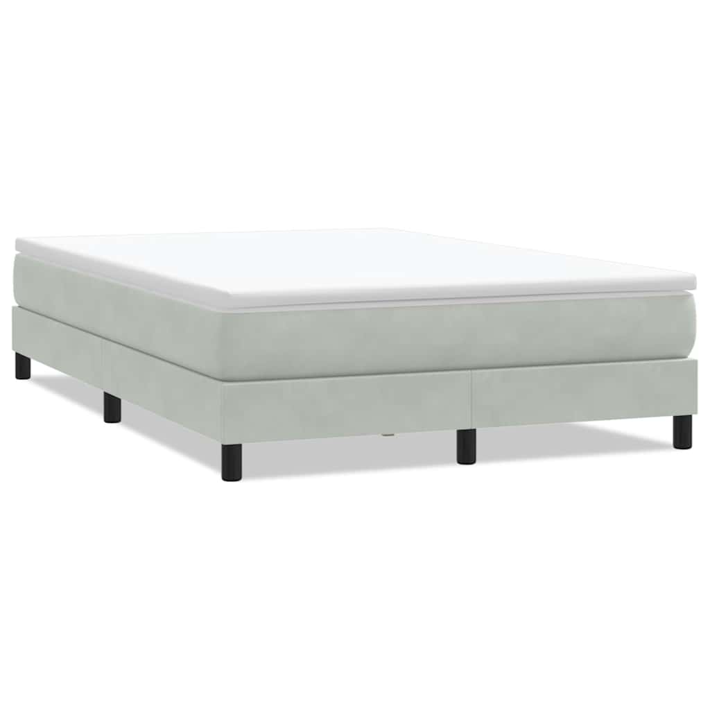 Giroletto Molle senza Materasso Grigio Chiaro 160x210cm Velluto