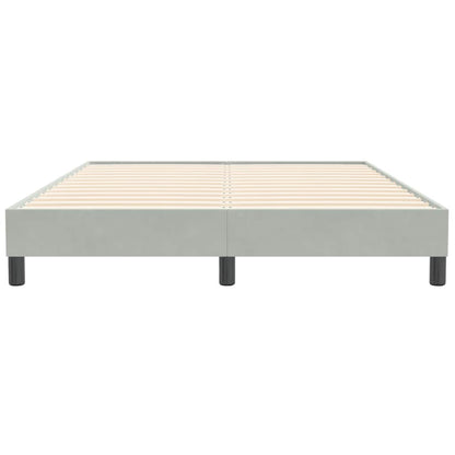 Giroletto Molle senza Materasso Grigio Chiaro 160x210cm Velluto | homemem39
