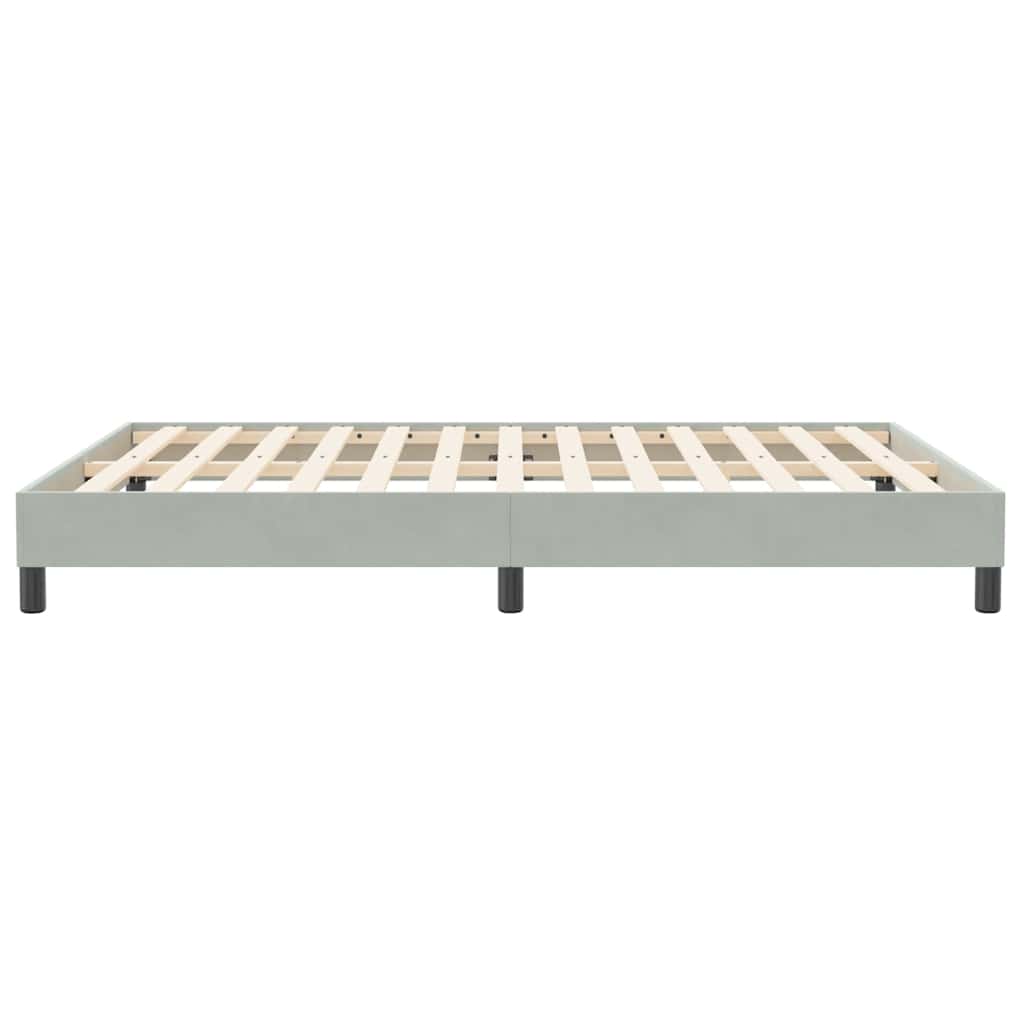 Giroletto Molle senza Materasso Grigio Chiaro 160x210cm Velluto