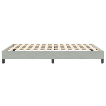 Giroletto Molle senza Materasso Grigio Chiaro 160x210cm Velluto