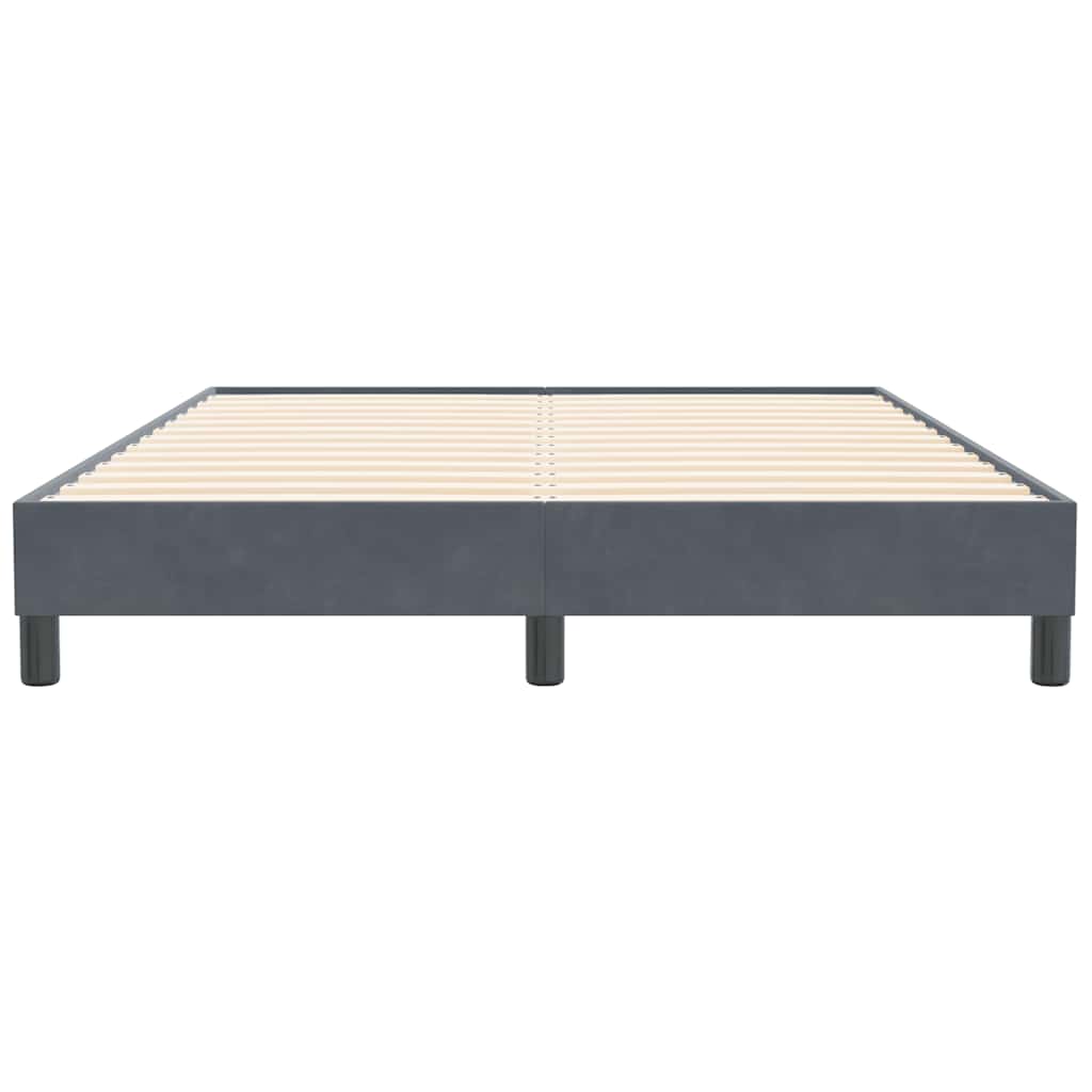 Giroletto Molle senza Materasso Grigio Scuro 160x210 cm Velluto | homemem39