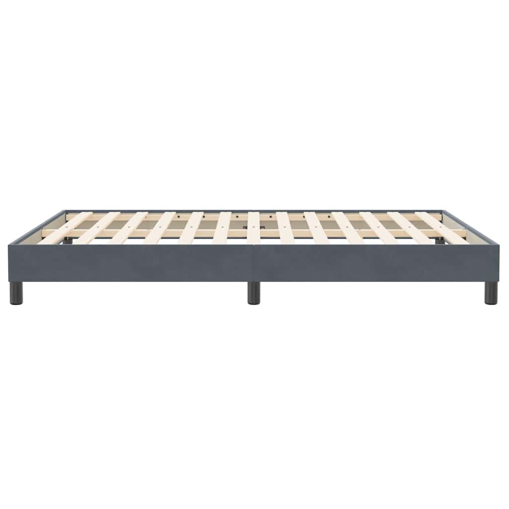 Giroletto Molle senza Materasso Grigio Scuro 160x210 cm Velluto | homemem39