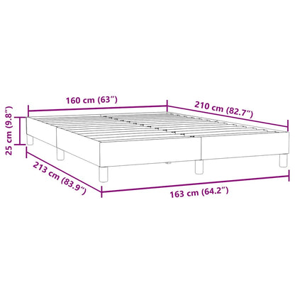 Giroletto Molle senza Materasso Grigio Scuro 160x210 cm Velluto | homemem39
