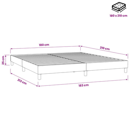 Giroletto a Molle senza Materasso Verde Scuro 180x210cm Velluto | homemem39