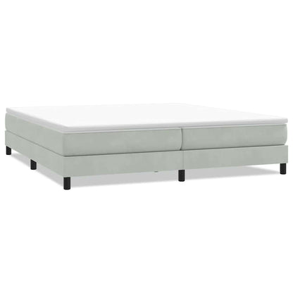 Letto a Molle senza Materasso Grigio Chiaro 200x210 cm Velluto | homemem39