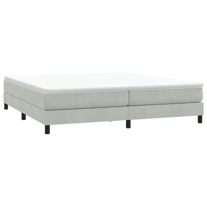 Letto a Molle senza Materasso Grigio Chiaro 200x210 cm Velluto | homemem39