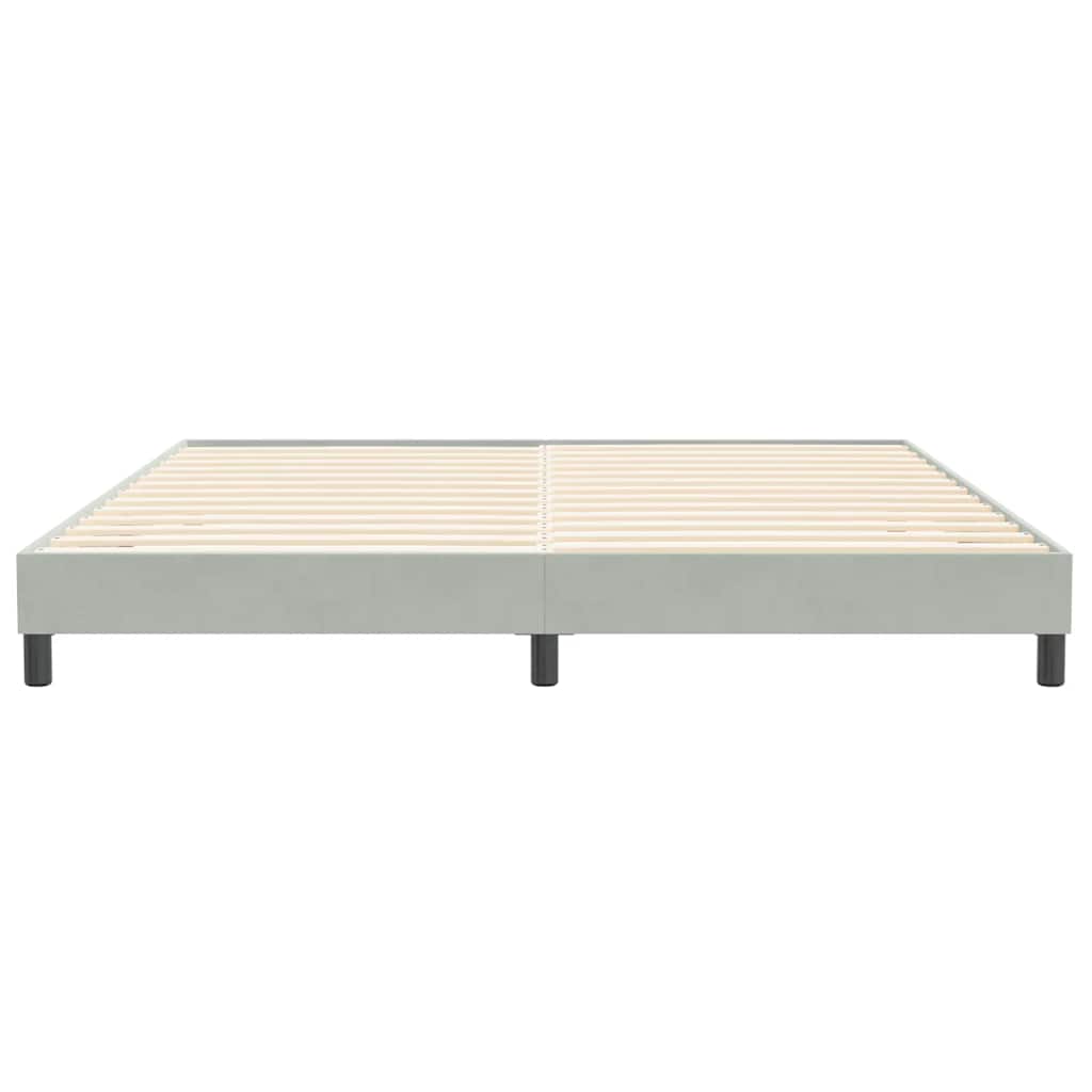 Letto a Molle senza Materasso Grigio Chiaro 200x210 cm Velluto | homemem39