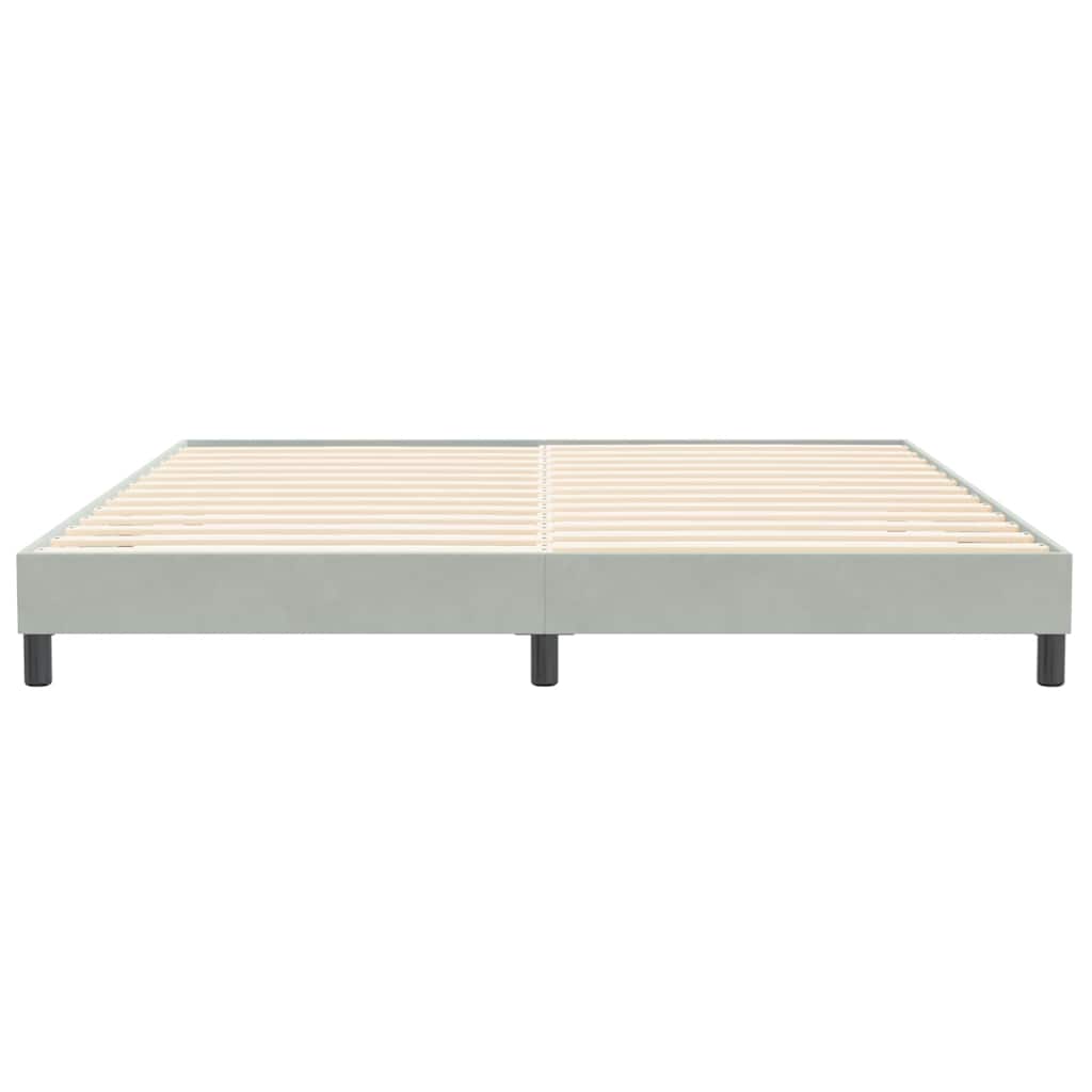 Letto a Molle senza Materasso Grigio Chiaro 200x210 cm Velluto