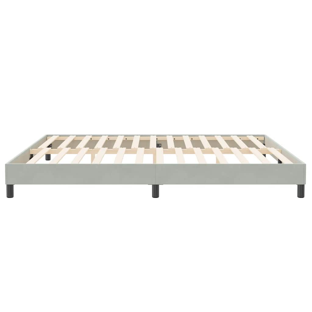 Letto a Molle senza Materasso Grigio Chiaro 200x210 cm Velluto | homemem39