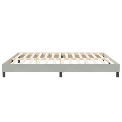 Letto a Molle senza Materasso Grigio Chiaro 200x210 cm Velluto | homemem39