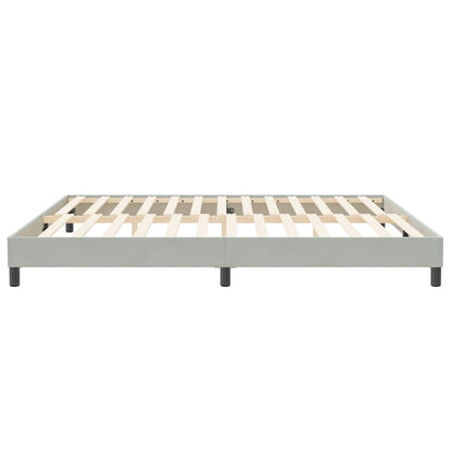 Letto a Molle senza Materasso Grigio Chiaro 200x210 cm Velluto