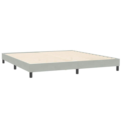 Letto a Molle senza Materasso Grigio Chiaro 200x210 cm Velluto