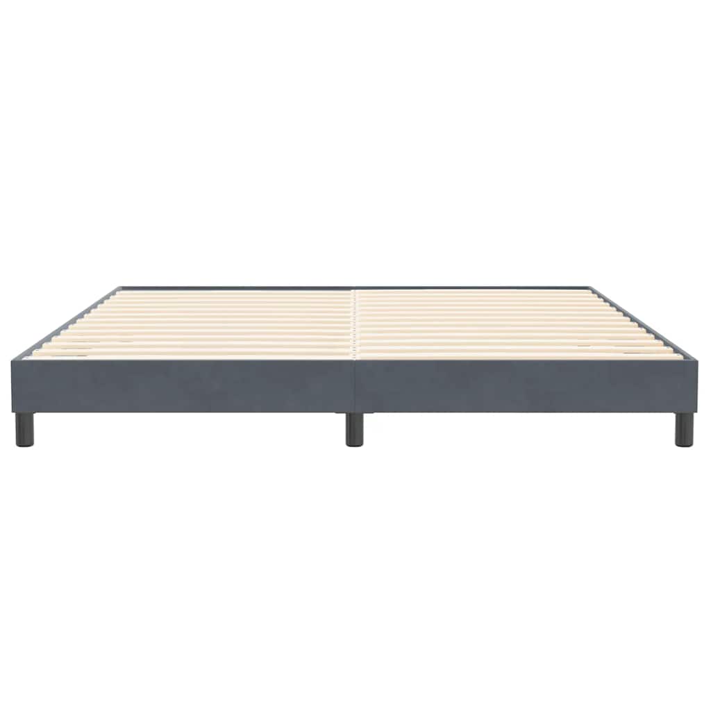 Letto a Molle senza Materasso Grigio Scuro 200x210 cm Velluto | homemem39