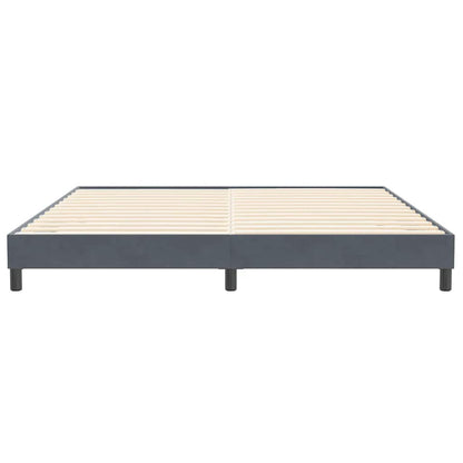 Letto a Molle senza Materasso Grigio Scuro 200x210 cm Velluto | homemem39