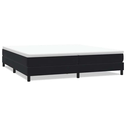 Letto a Molle senza Materasso Nero 200x210 cm in Velluto | homemem39