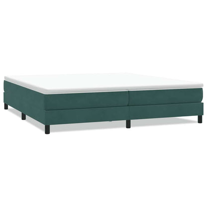 Letto a Molle senza Materasso Verde Scuro 200x210 cm Velluto - homemem39