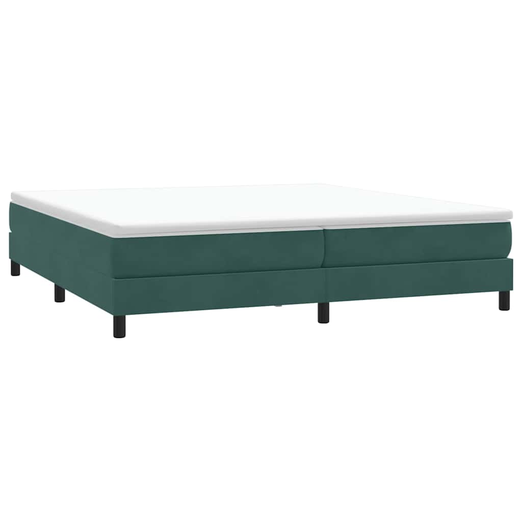Letto a Molle senza Materasso Verde Scuro 200x210 cm Velluto - homemem39